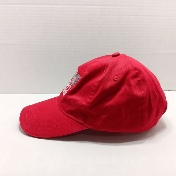 UH TDECU Stadium Dad Hat Cap‎ Cloth Strap Adjustable Red - Picture 2 of 7